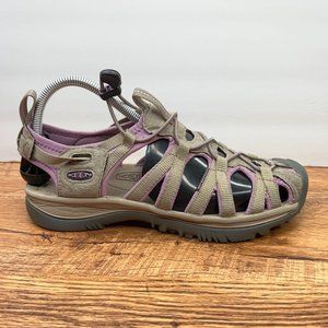 Keen Whisper Women 8 Sandals Waterproof Hiking Closed Toe Shoes Brown Purple